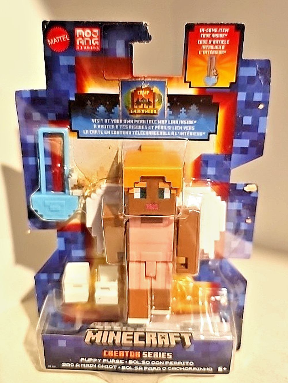 MINECRAFT CREATOR SERIES Puppy Purse MINI with FIGURE CODE Puppy Dog New Sealed